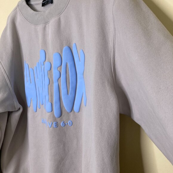 White Fox Archive 6.0 Oversized Sweatshirt Gray Blue M/L Cotton Blend Oversized - Picture 5 of 9